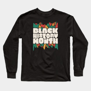 Black History Month Word Art Long Sleeve T-Shirt